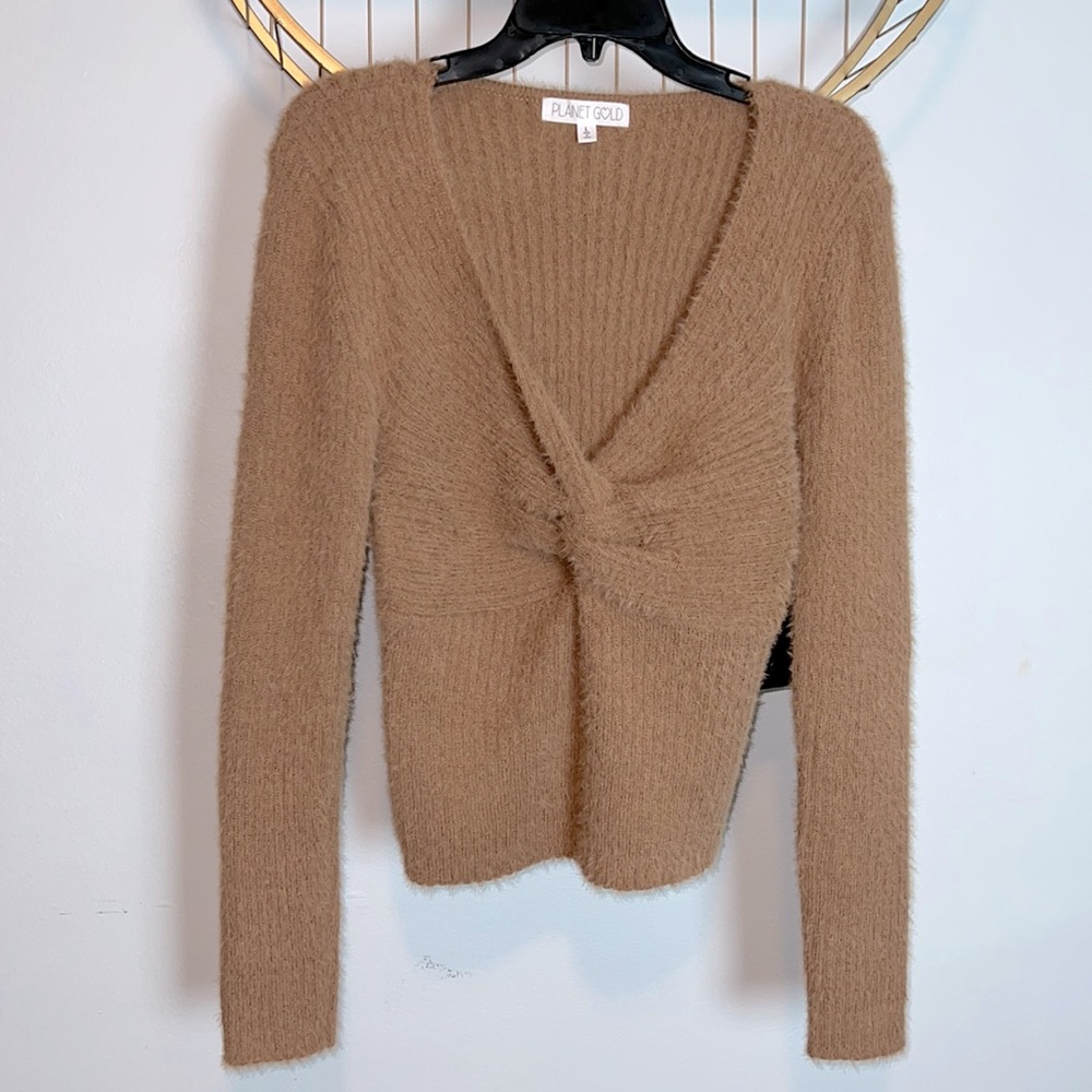 Planet Gold teddy bear sweater L
